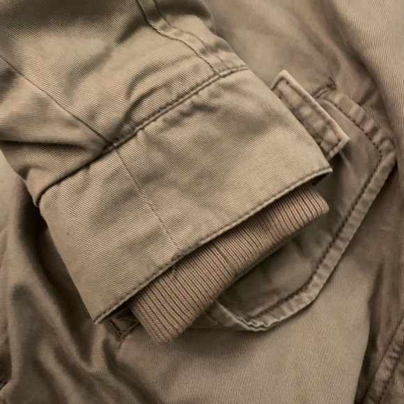 Faux fur lined military parka abercrombie & fitch in olive green - Picture 5 of 8